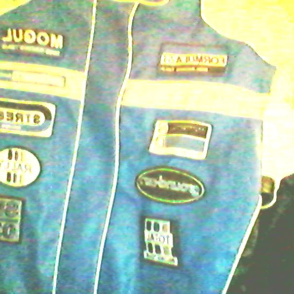 Stardom nascar jacket faux  blu blk wht sz XL - Picture 5 of 6